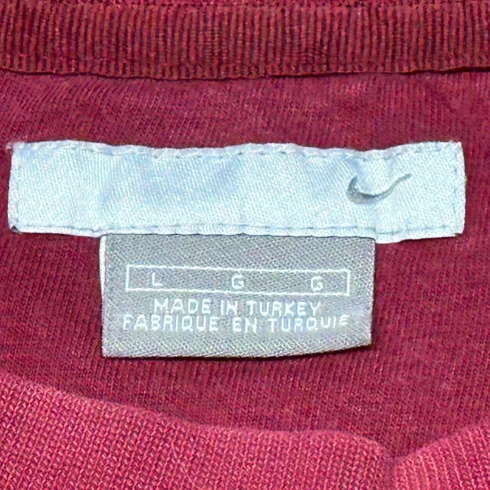 Nike Mini Swoosh Crewneck Sweatshirt Red Y2K Vintage Mens Large